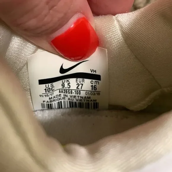 Nike Toddler Air Max Tiny 90 SE Athletic Shoes Size 10 Neon Green White Slip On - Picture 6 of 6